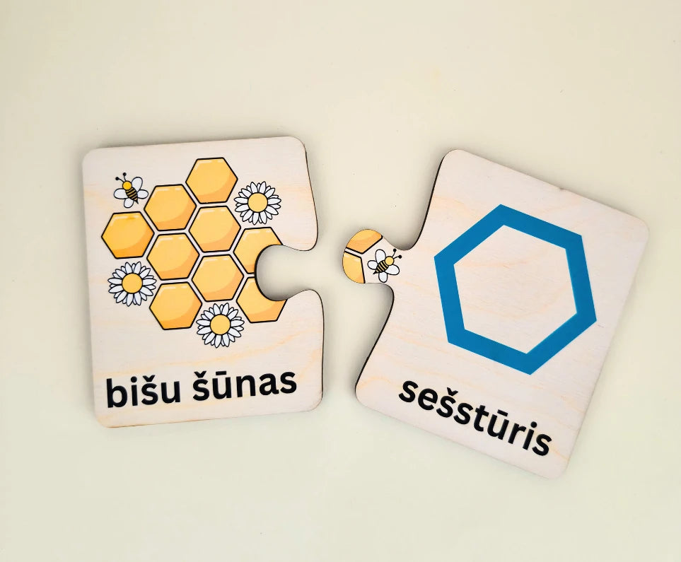 Skillberry Formu Koka Puzle, No 3 Gadu Vecuma