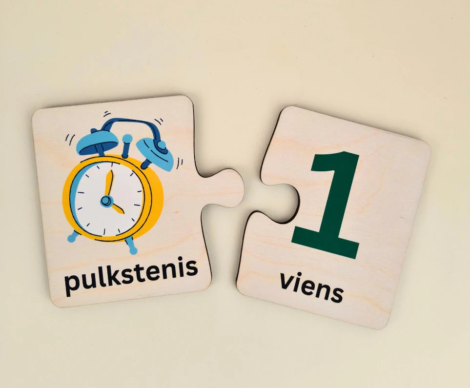 Skillberry Skaitlšu un Skaitīšanas Koka Puzle, No 3 Gadu Vecuma
