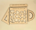 Engraved Wooden Ruler Set, 4 Pieces — Ruler, Set Square, Protractor & Stencil