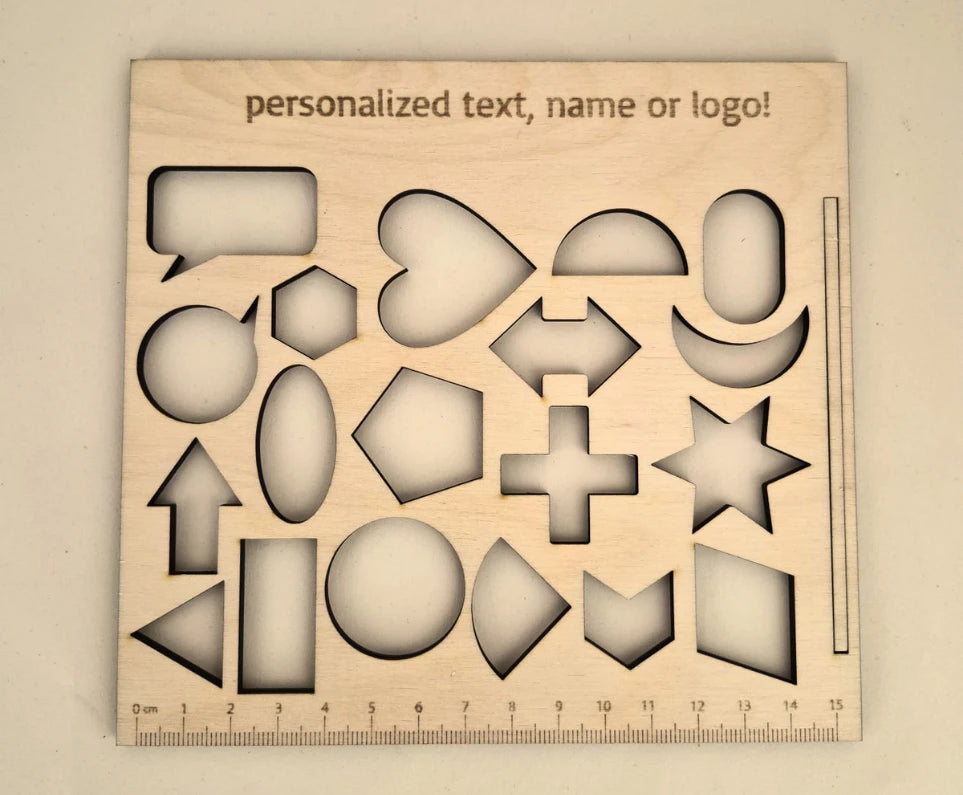Skillberry Personalizēts Gravēts Koka Linēals, Ar Vārdu