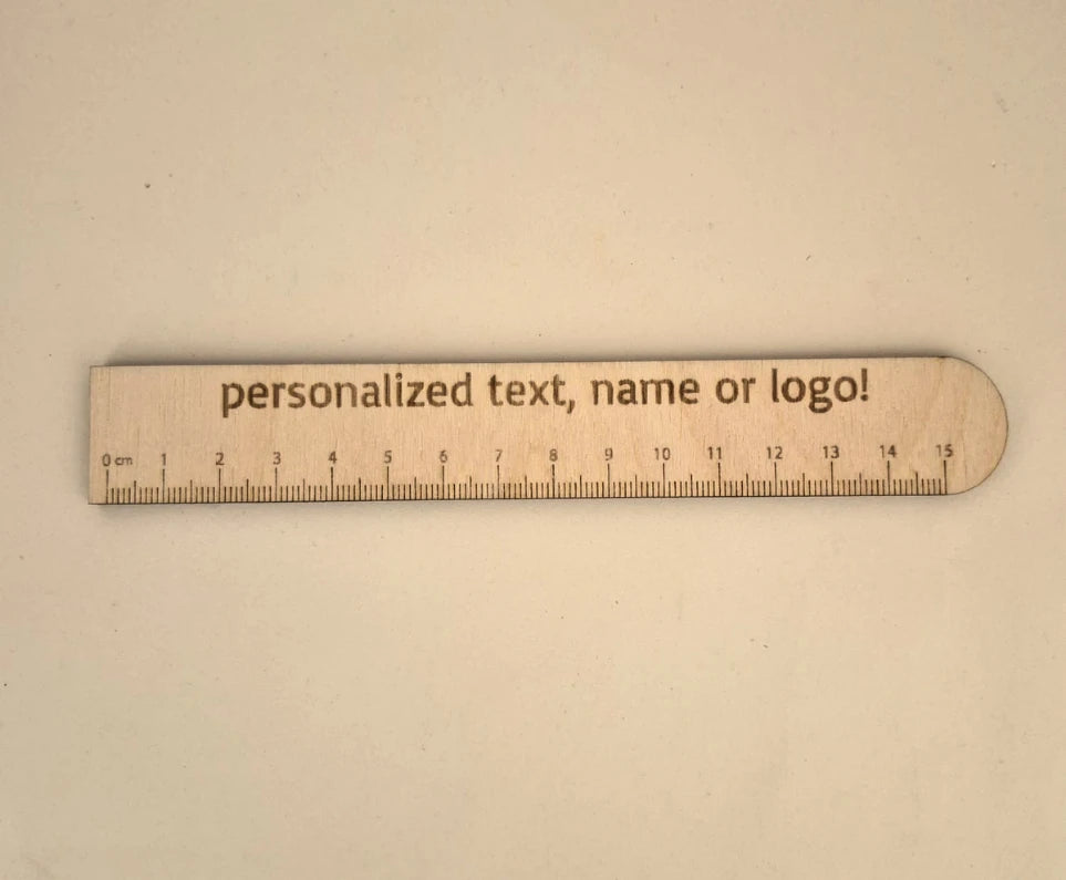 Engraved Wooden Ruler Set, 4 Pieces — Ruler, Set Square, Protractor & Stencil