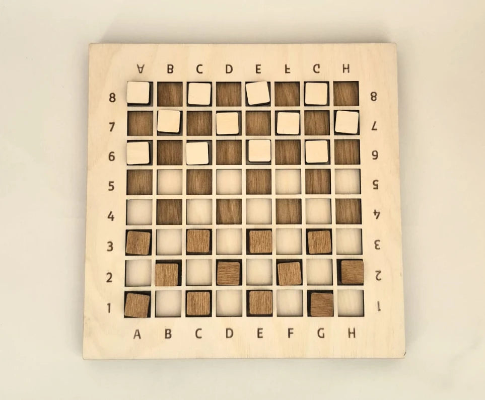 3-in-1 Wooden Board Game, Chess, Checkers & Sudoku
