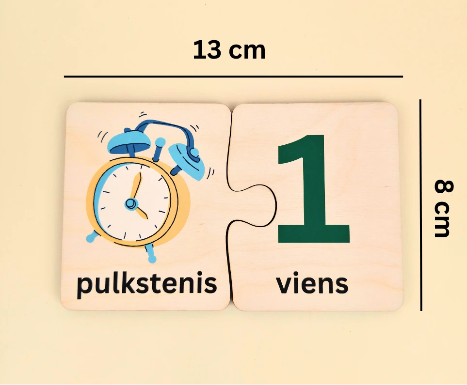 Skillberry Skaitlšu un Skaitīšanas Koka Puzle, No 3 Gadu Vecuma