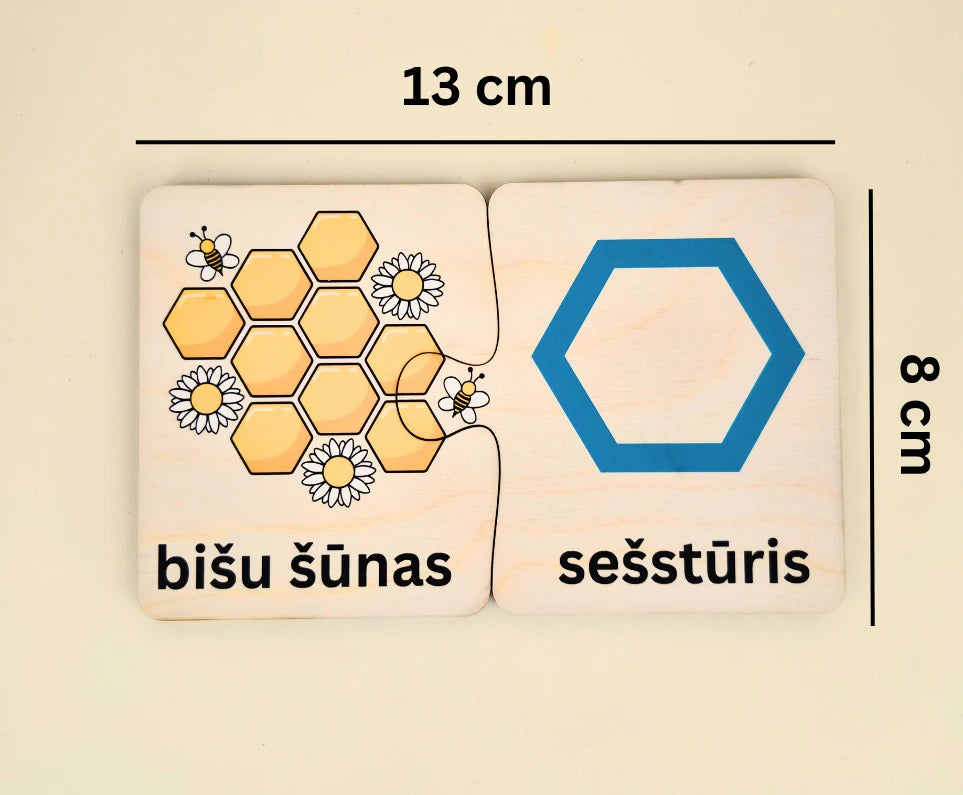 Skillberry Formu Koka Puzle, No 3 Gadu Vecuma