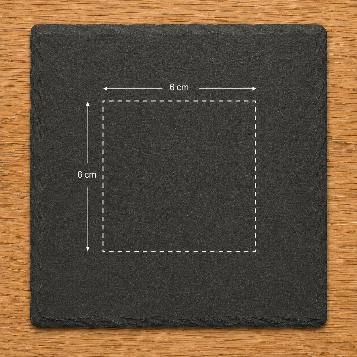 Custom Logo Slate Coasters, Set of 4