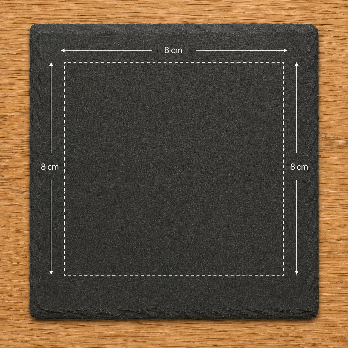 Custom Logo Slate Coasters, Set of 4