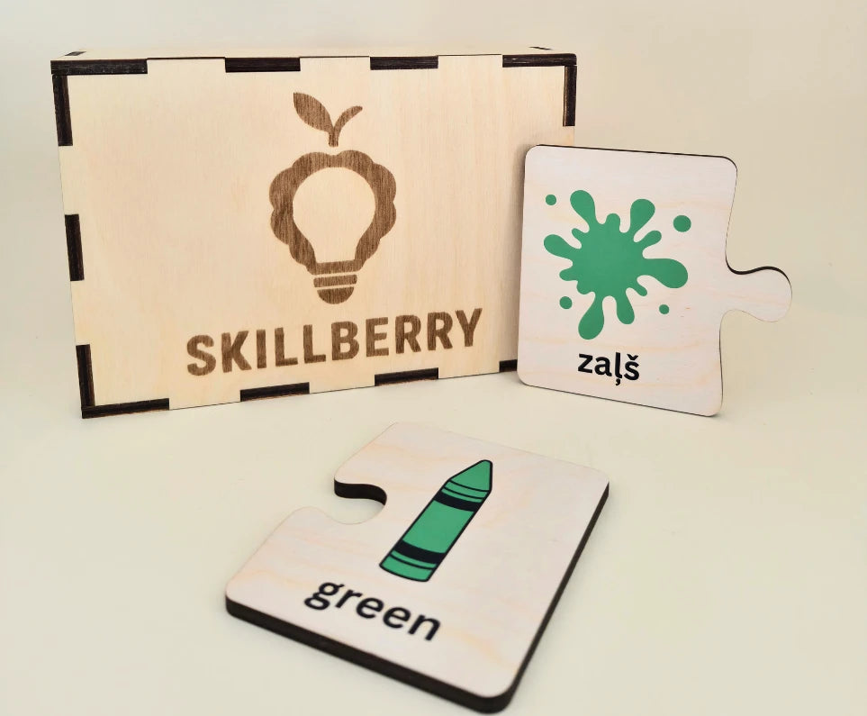 Skillberry Krāsu Mācību Koka Puzle, No 3 Gadu Vecuma
