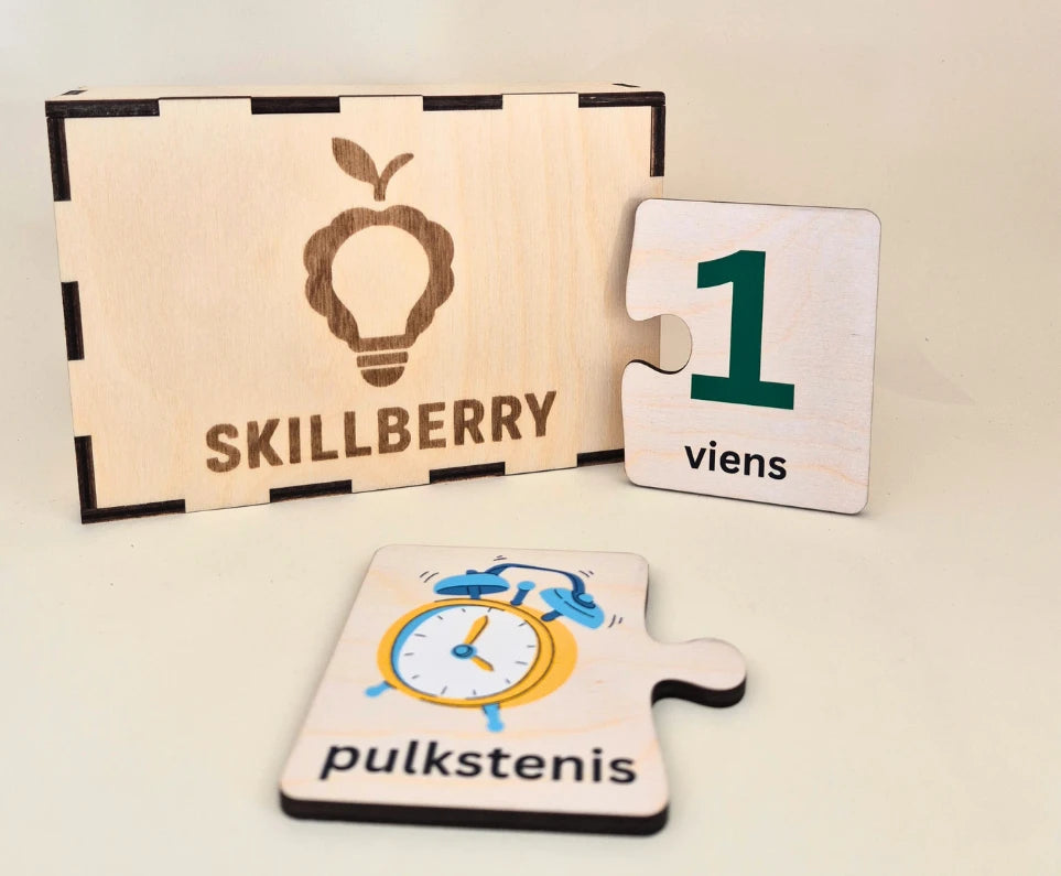 Skillberry Skaitlšu un Skaitīšanas Koka Puzle, No 3 Gadu Vecuma