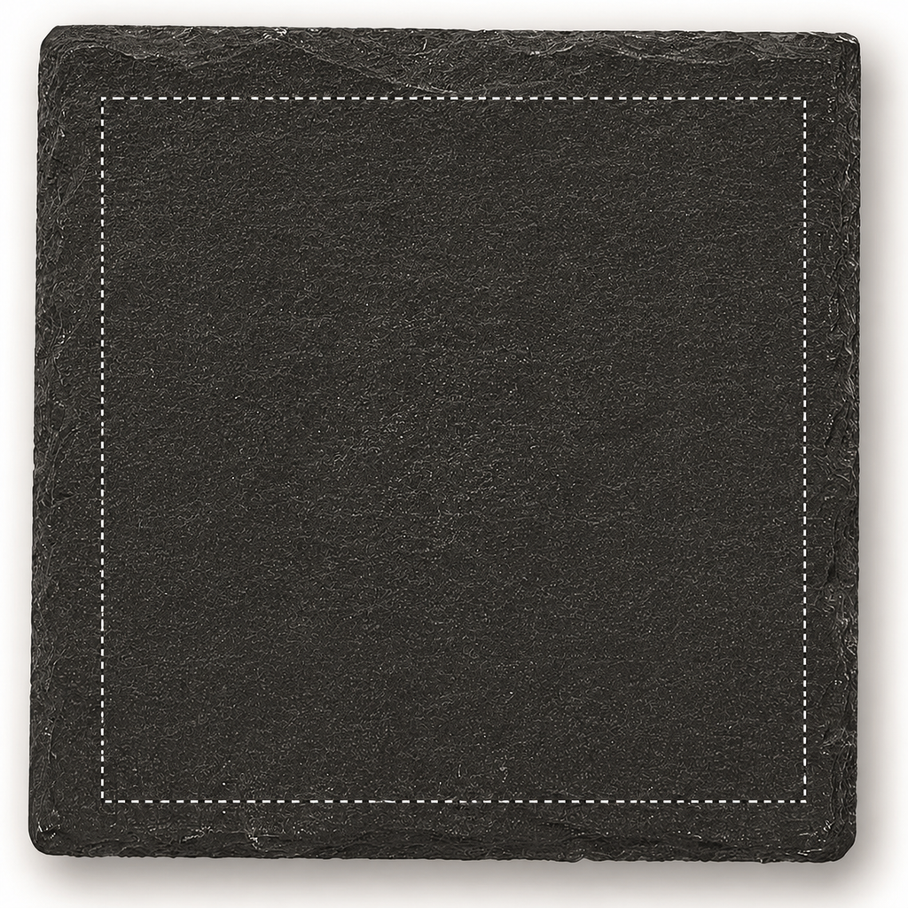 Custom Logo Slate Coasters, Set of 4