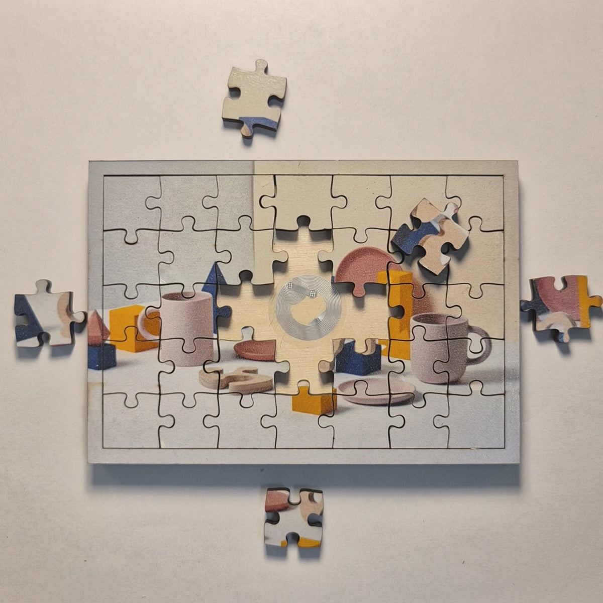 Personalized Wooden Puzzle with Smart Tag, Custom Gift